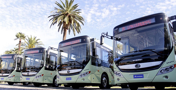Ministra Gloria Hutt y Alcalde Joaquín Lavín, presentan primera flota comunal de buses eléctricos