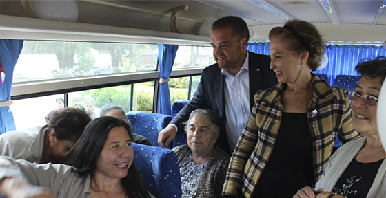 Ministra Hutt inauguró nuevo servicio de transporte rural en Santa Juana