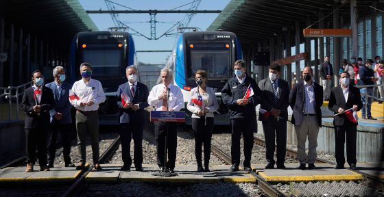 Presidente Piñera y Ministra Hutt inauguran moderna flota de trenes para Biobío